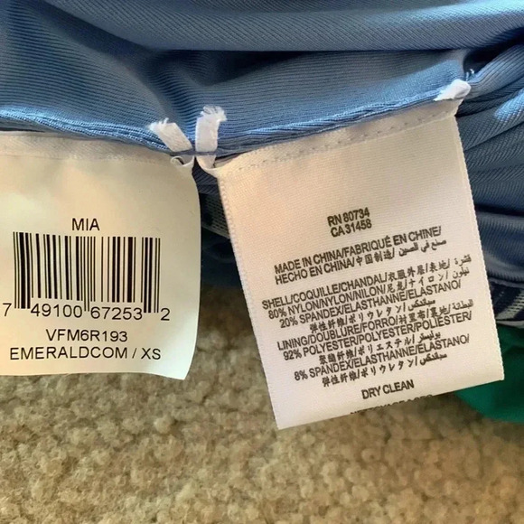 BCBG MaxAzria - ‘Mia’ Emerald com one shoulder stretchy ruched dress - XSmall - Picture 11 of 11